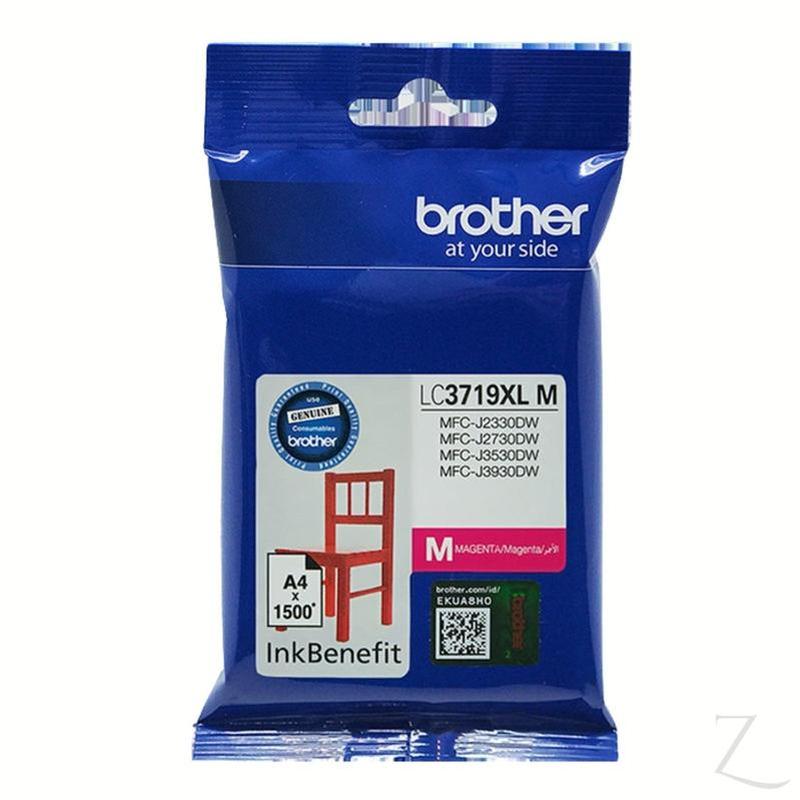 Brother High Yield Magenta Cartridge for MFCJ3530/ MFCJ3930/ MFCJ2330DW/ MFCJ2730DW | LC3719XL-M