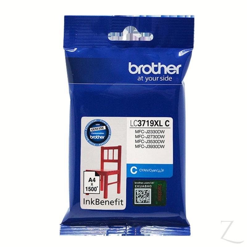 Brother High Yield Cyan Cartridge for MFCJ3530/ MFCJ3930/ MFCJ2330DW/ MFCJ2730DW | LC3719XL-C