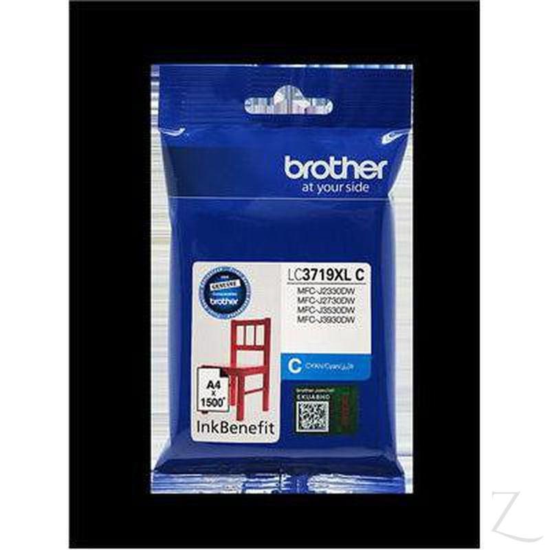 Brother High Yield Cyan Cartridge for MFCJ3530/ MFCJ3930/ MFCJ2330DW/ MFCJ2730DW | LC3719XL-C