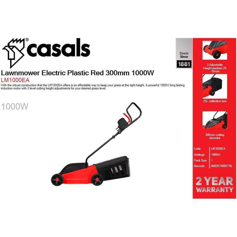 Buy-Casals Lawnmower Electric Plastic Red 300mm 1000W-Online-in South Africa-on Zalemart