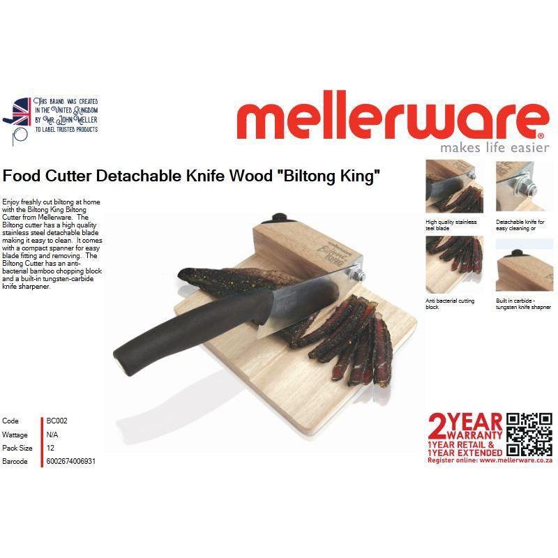 Buy-Mellerware Food Cutter Detachable Knife Wood "Biltong King"-Online-in South Africa-on Zalemart