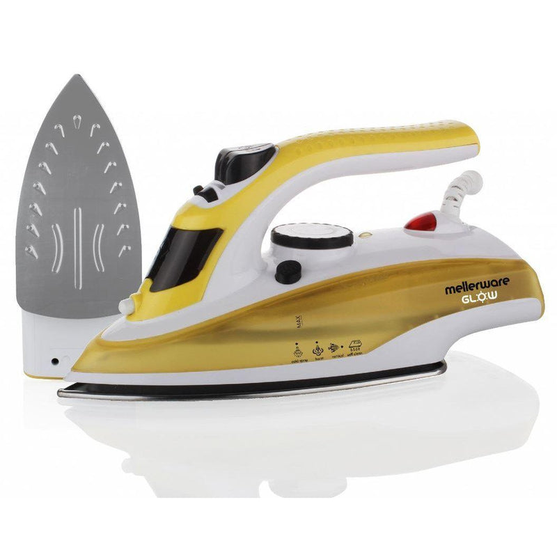 Buy-Mellerware Iron Steam / Dry / Spray Stainless Steel Yellow 300ml 2200W "Glow"-Online-in South Africa-on Zalemart