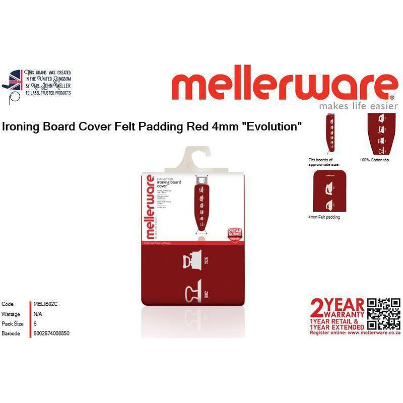 Buy-Mellerware Ironing Board Powder Coat White 110 x 32cm "Evolution"-Online-in South Africa-on Zalemart
