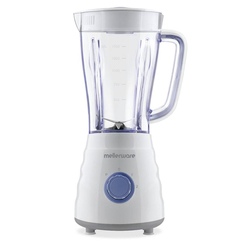 Buy-Mellerware Jug Blender With Coffee Mill & 4 Metal Straws Plastic White 1.5L 500W "Sylvio"-Online-in South Africa-on Zalemart
