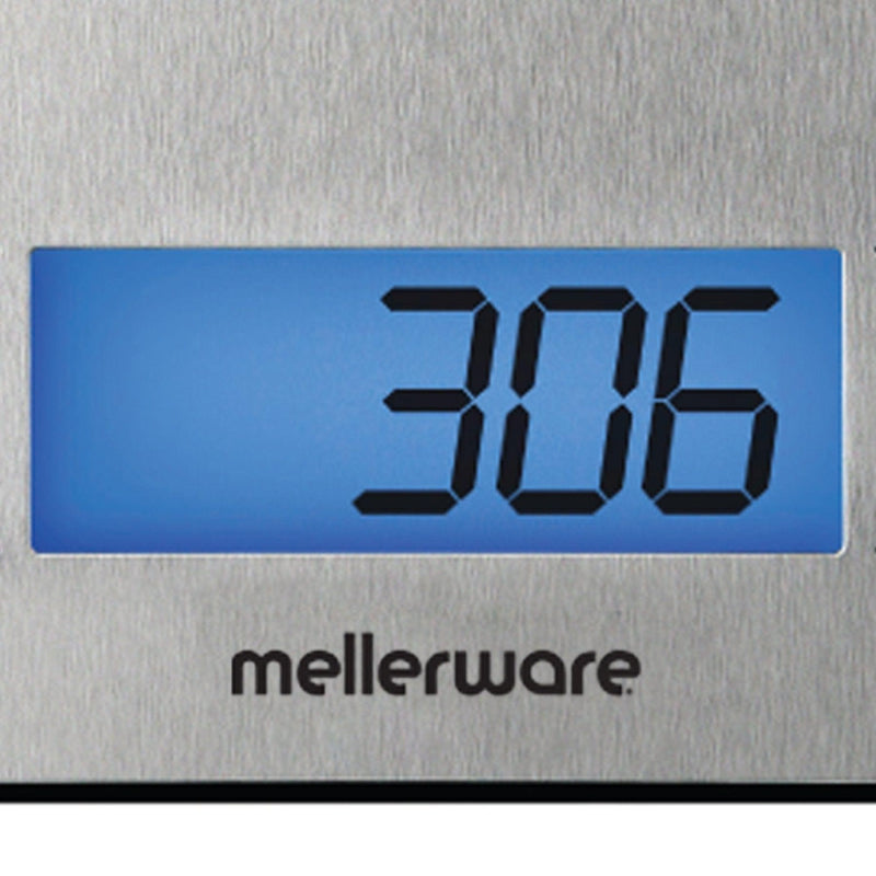 Buy-Mellerware Kitchen Scale Battery Operated LCD Display Stainless Steel Brushed 5kg 4.5V "Saxony"-Online-in South Africa-on Zalemart
