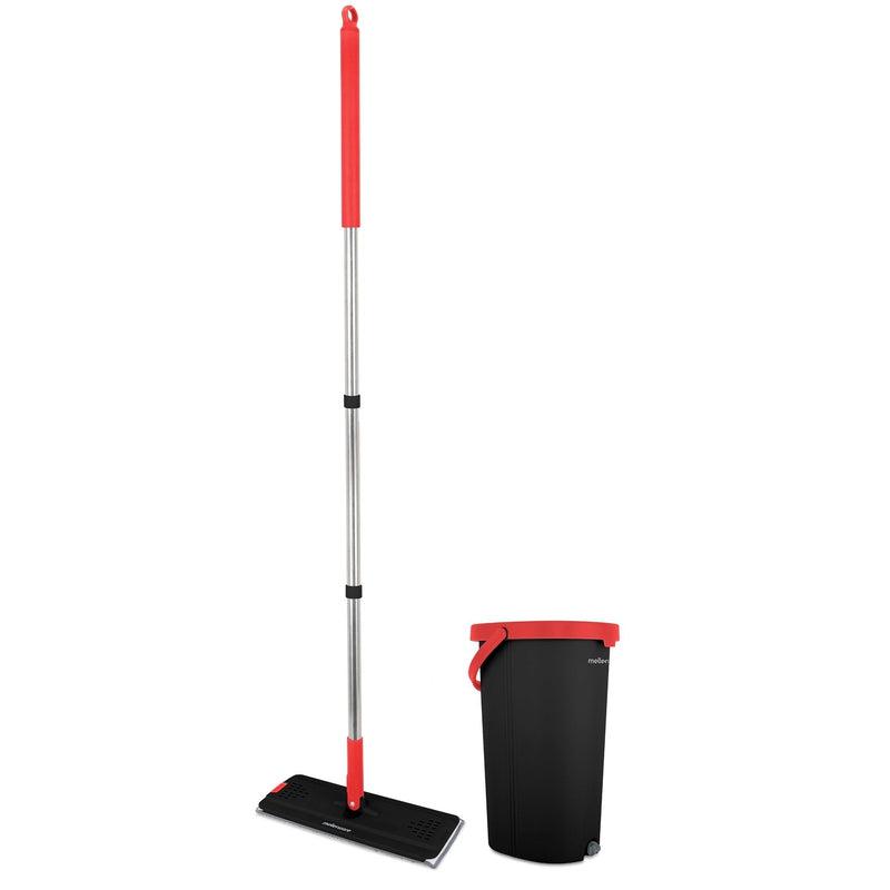 Buy-Mellerware Mop With Bucket Including 2 Microfibre Heads Plastic Red 5L "Extreme Clean"-Online-in South Africa-on Zalemart