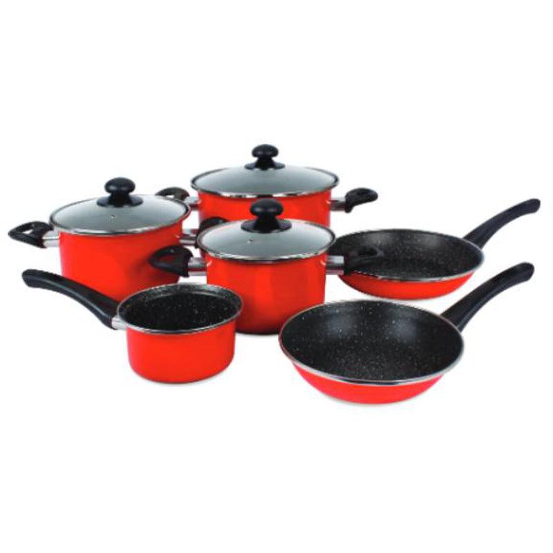 Buy-Mellerware Pack 10 Piece Black Induction Cooker And Pot Set 3000W "Capri"-Online-in South Africa-on Zalemart