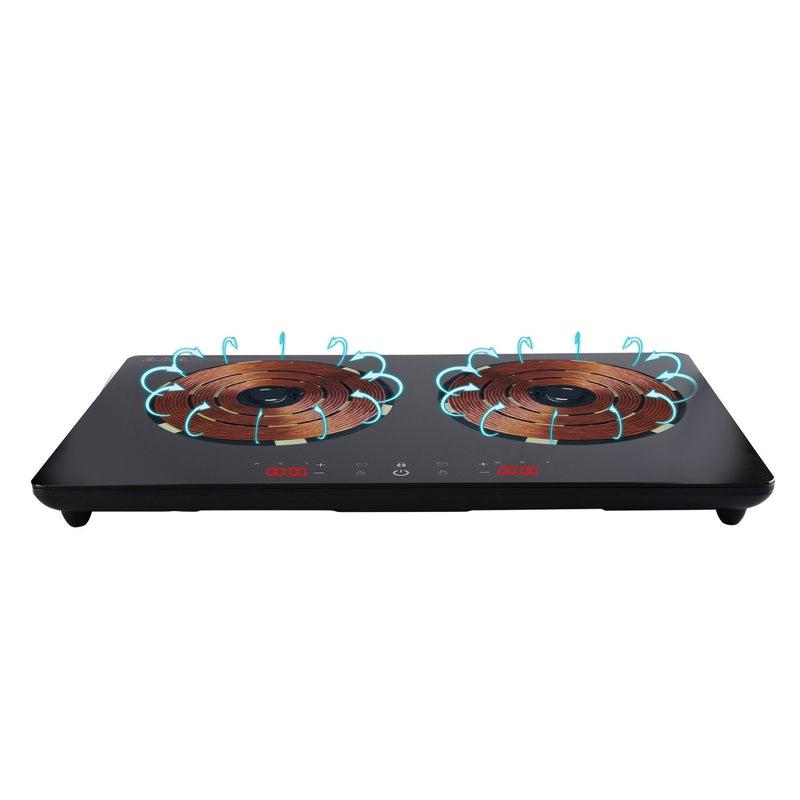 Buy-Mellerware Pack 10 Piece Black Induction Cooker And Pot Set 3000W "Capri"-Online-in South Africa-on Zalemart