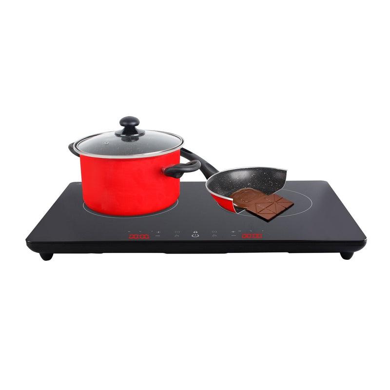 Buy-Mellerware Pack 10 Piece Black Induction Cooker And Pot Set 3000W "Capri"-Online-in South Africa-on Zalemart