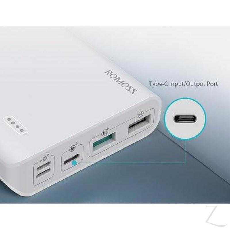 Buy-Romoss Sense6+ 20000mAh QC Type-C Power Bank - White-Online-in South Africa-on Zalemart