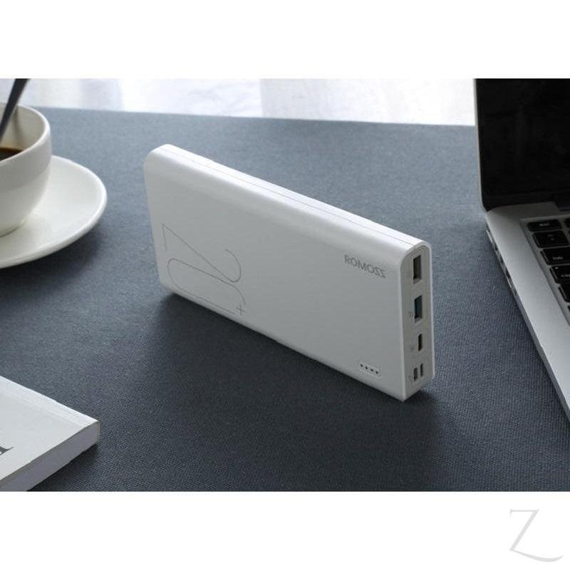 Buy-Romoss Sense6+ 20000mAh QC Type-C Power Bank - White-Online-in South Africa-on Zalemart
