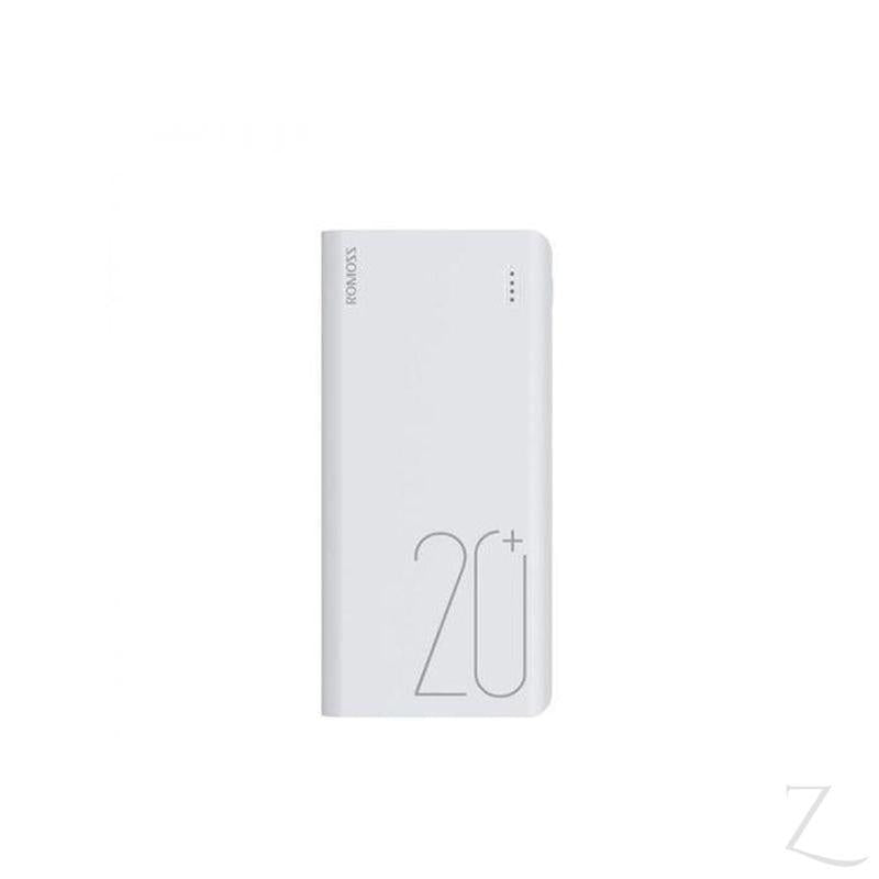 Buy-Romoss Sense6+ 20000mAh QC Type-C Power Bank - White-Online-in South Africa-on Zalemart