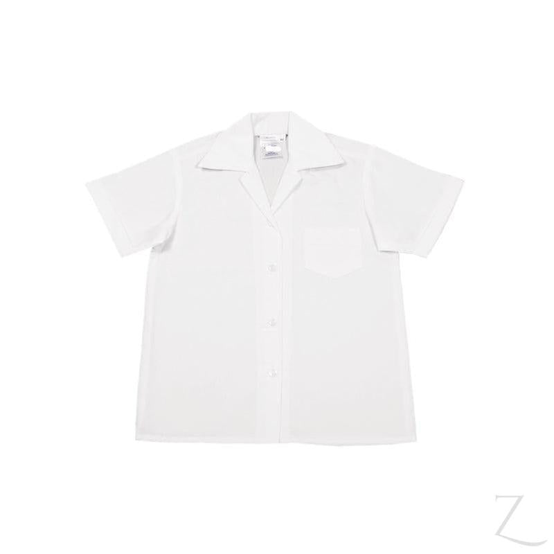 Buy-Shortsleeve Gladneck Blouse - White (no top button)-22-Online-in South Africa-on Zalemart