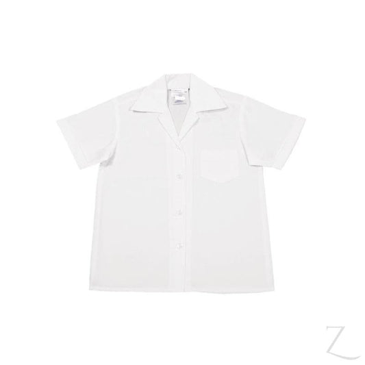 Buy-Shortsleeve Gladneck Blouse - White (no top button)-22-Online-in South Africa-on Zalemart