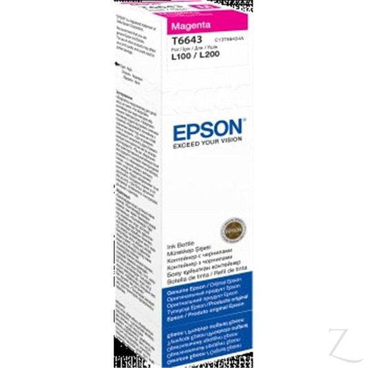 Epson Magenta Ink Bottle 70ml EcoTank L565/ L550/ L486/ L455/ L386/ L382/ L365/ L355/ L355/ L310/ L3070 ... Epson 6500 pages