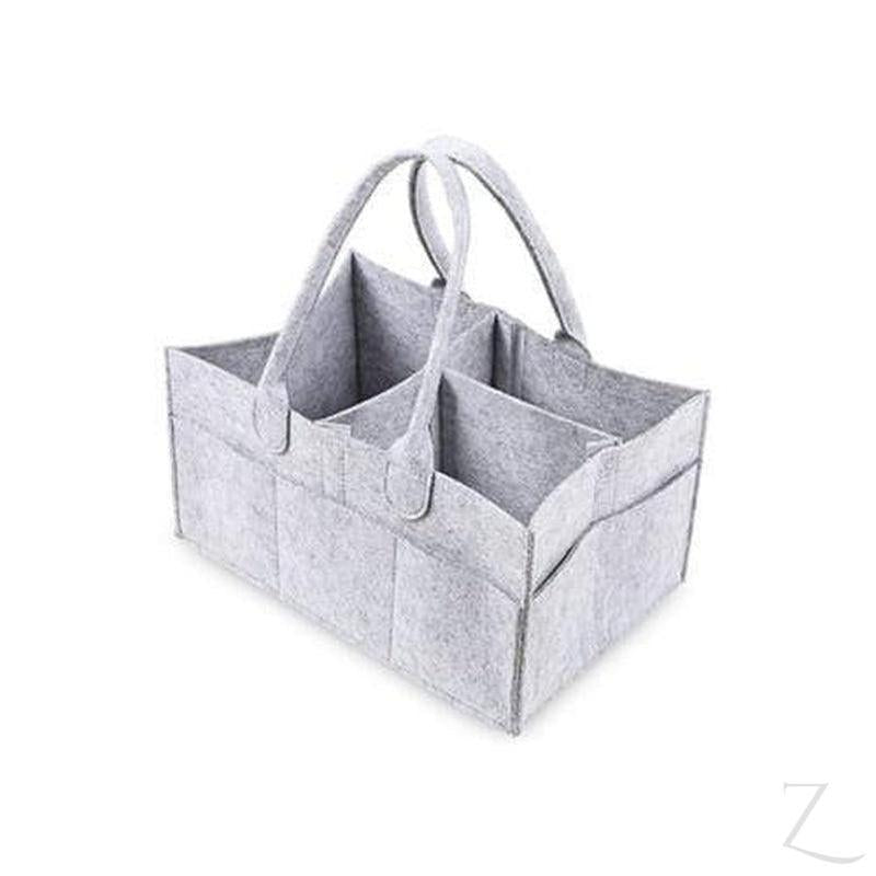 Felt Nappy Organizer Caddy- Grey - Zalemart