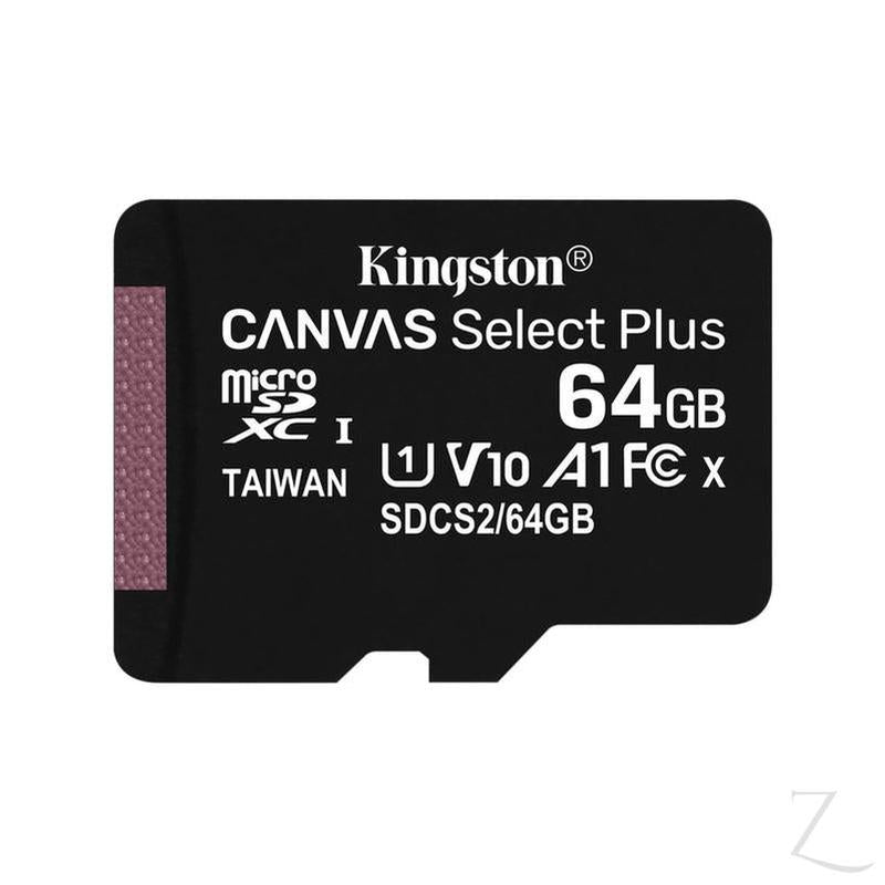 KINGSTON MICRO SD CARD CANVAS SELECT PLUS 64GB 100MB/S LIMITED LIFETIME Pinnacle