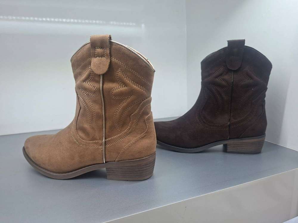Ladies Cowboy Ankle Boots | Plain Pattern | "Merry"