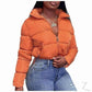 Ladies Cropped Puffer Jacket | Zipper | "Thingo"