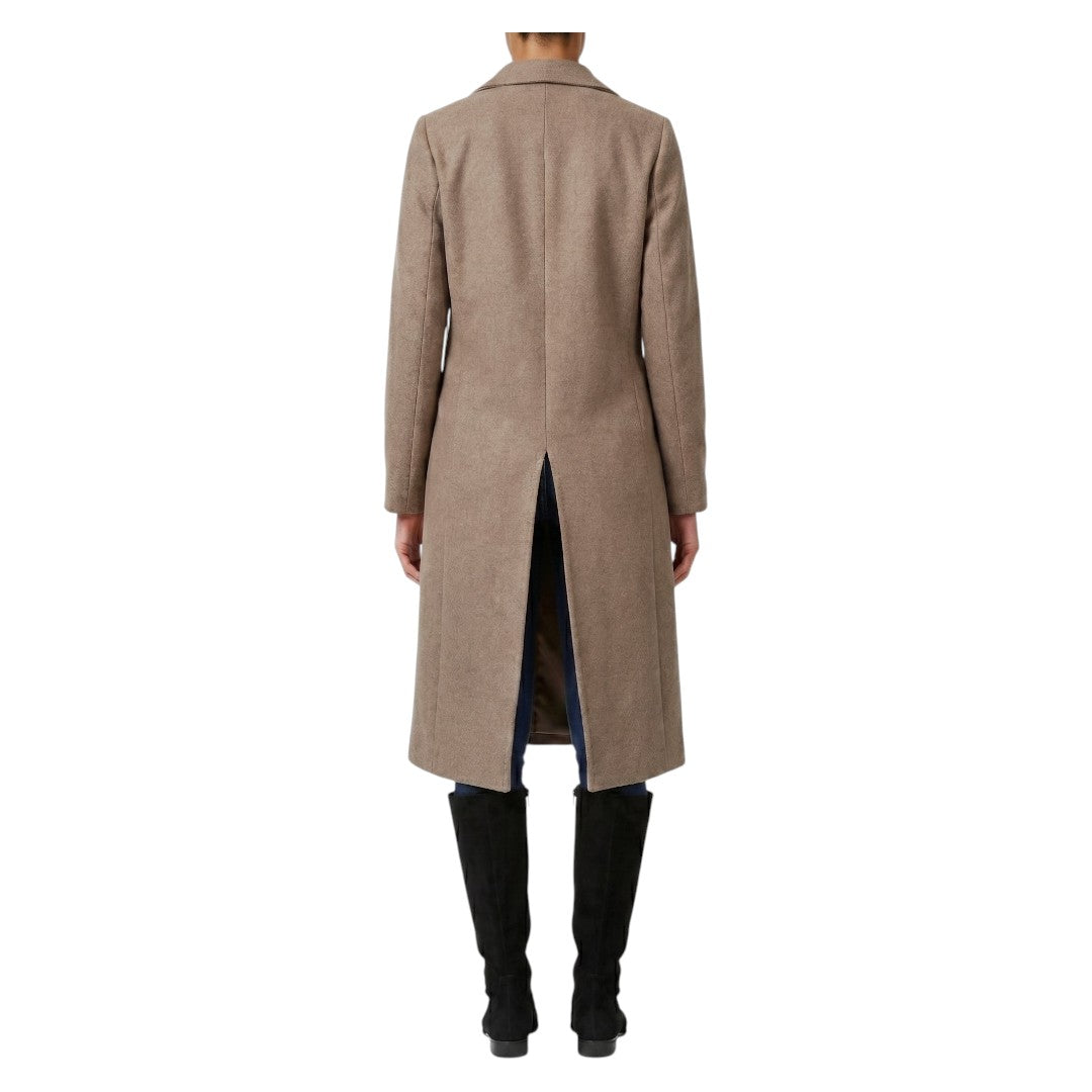 Ladies Strong Felt Textured Coat | Plain | "Zia" - A Grade