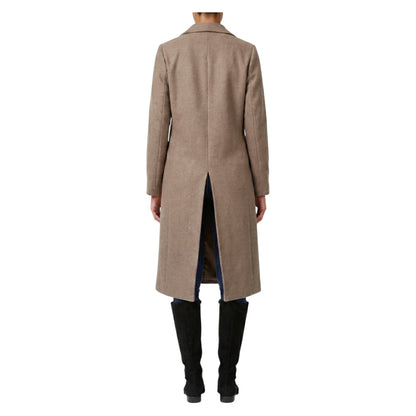 Ladies Strong Felt Textured Coat | Plain | "Zia" - A Grade