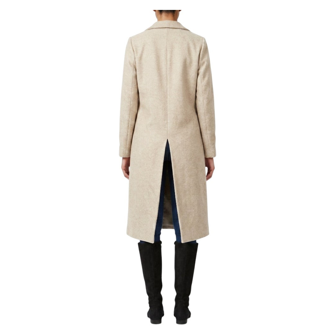 Ladies Strong Felt Textured Coat | Plain | "Zia" - A Grade