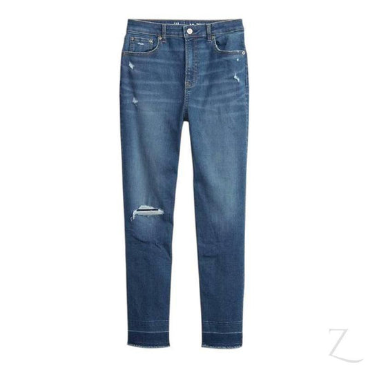 Buy-Girls' Extra High Rise Super Stretchy Super Skinny Super Strong Denim Jeans | Rip & Repair | "Bobo"-Blue-8-9 Years-Online-in South Africa-on Zalemart