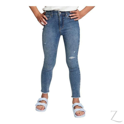 Buy-Girls' High Rise Super Stretchy Super Skinny Super Strong Denim Jeans | Detailed | "Bobo"-B Grade (Small Rejects)-Online-in South Africa-on Zalemart