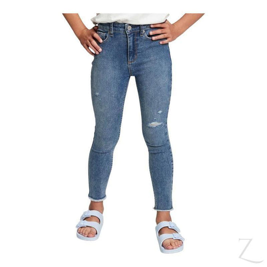 Buy-Girls' High Rise Super Stretchy Super Skinny Super Strong Denim Jeans | Detailed | "Bobo"-Online-in South Africa-on Zalemart