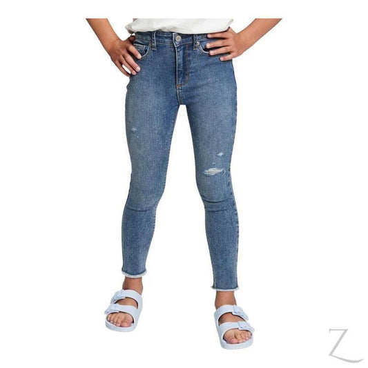 Buy-Girls' High Rise Super Stretchy Super Skinny Super Strong Denim Jeans | Detailed | "Bobo"-Online-in South Africa-on Zalemart