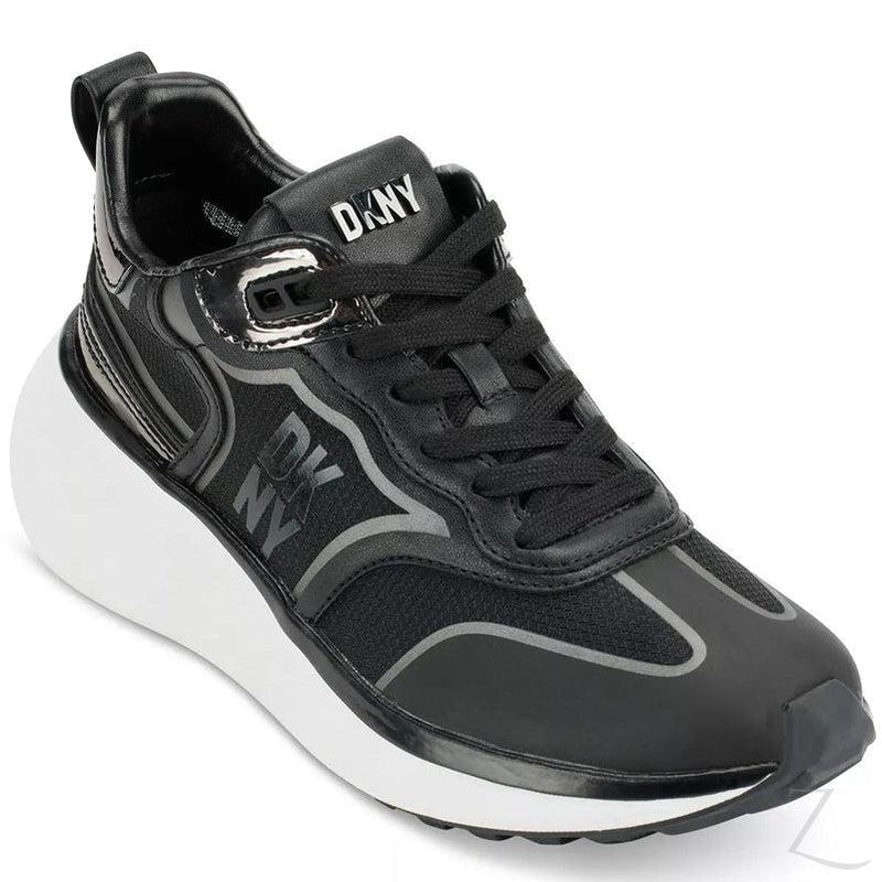 Buy-Ladies Athletic Sneakers | Lace Up | "Shaka"-Black & Gunmetal-2.5-Online-in South Africa-on Zalemart