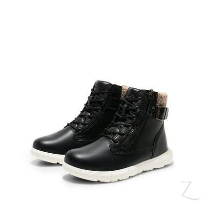 Buy-Ladies Casual Ankle Boots | Fleece - Lining | "Buru"-Black-3-Online-in South Africa-on Zalemart