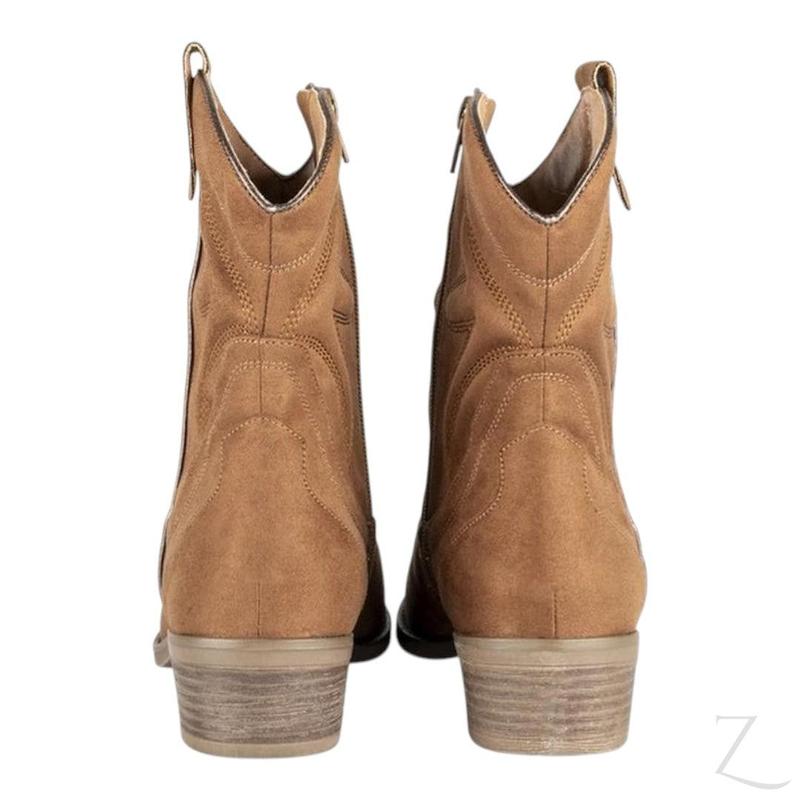Buy-Ladies Cowboy Ankle Boots | Plain Pattern | "Mara" - A Grade-Online-in South Africa-on Zalemart