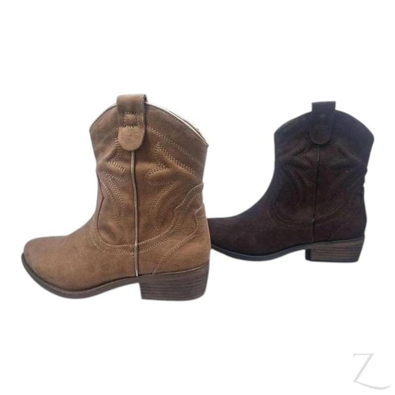 Buy-Ladies Cowboy Ankle Boots | Plain Pattern | "Mara" - A Grade-Online-in South Africa-on Zalemart