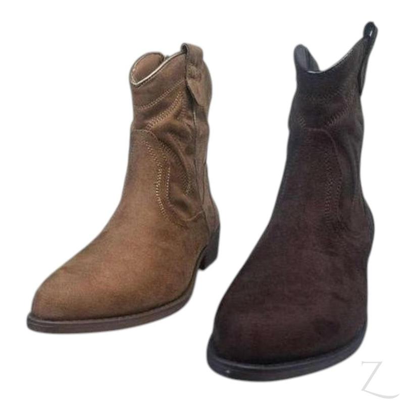 Buy-Ladies Cowboy Ankle Boots | Plain Pattern | "Mara" - A Grade-Online-in South Africa-on Zalemart
