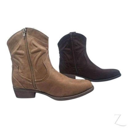 Buy-Ladies Cowboy Ankle Boots | Plain Pattern | "Mara" - A Grade-Online-in South Africa-on Zalemart