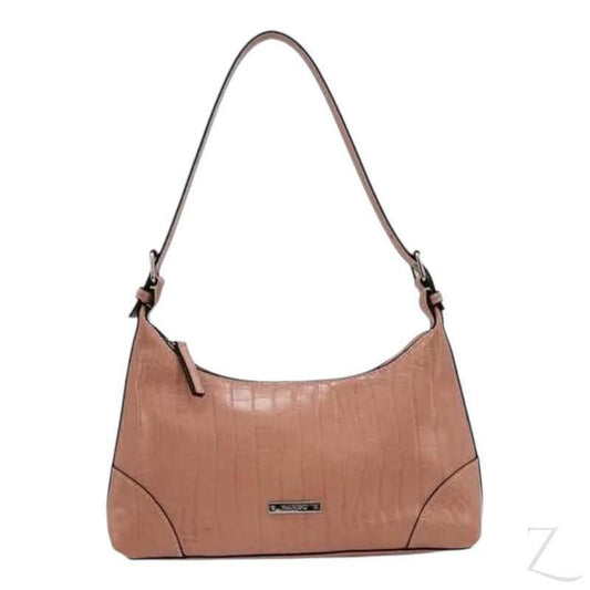 Buy-Ladies Croc Effect Shoulder Bag | "Sithelo" - B Grade-Pink-Online-in South Africa-on Zalemart