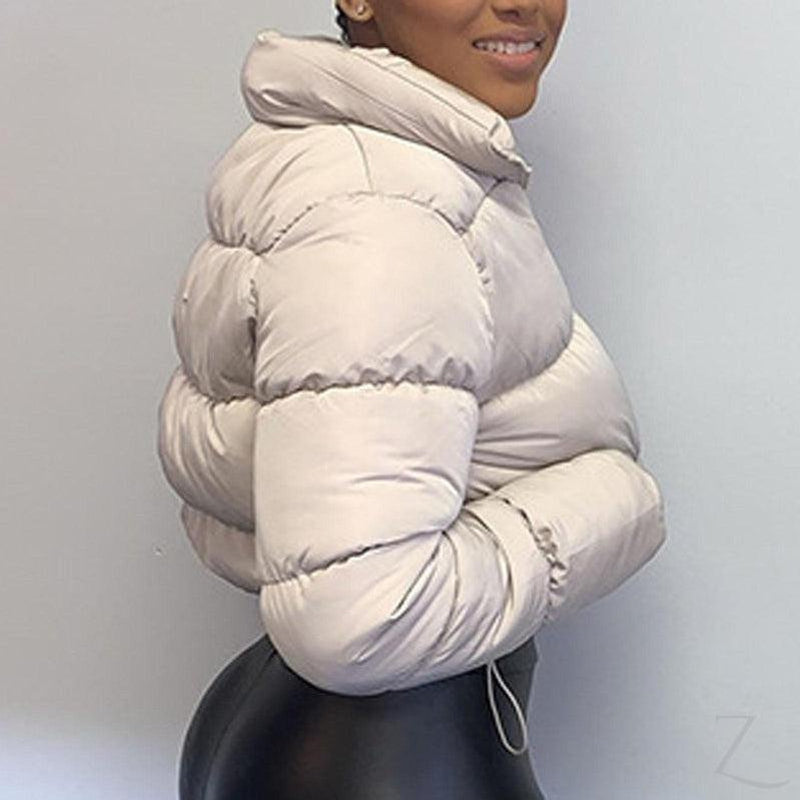 Buy-Ladies Cropped Puffer Jacket | Zipper | "Thingo"-Online-in South Africa-on Zalemart