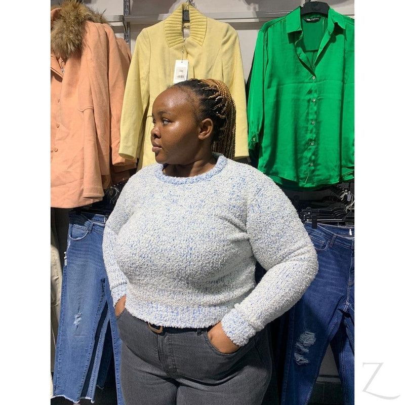 Buy-Ladies Cropped Woolly Sweater | Plain | "Ria"-Online-in South Africa-on Zalemart