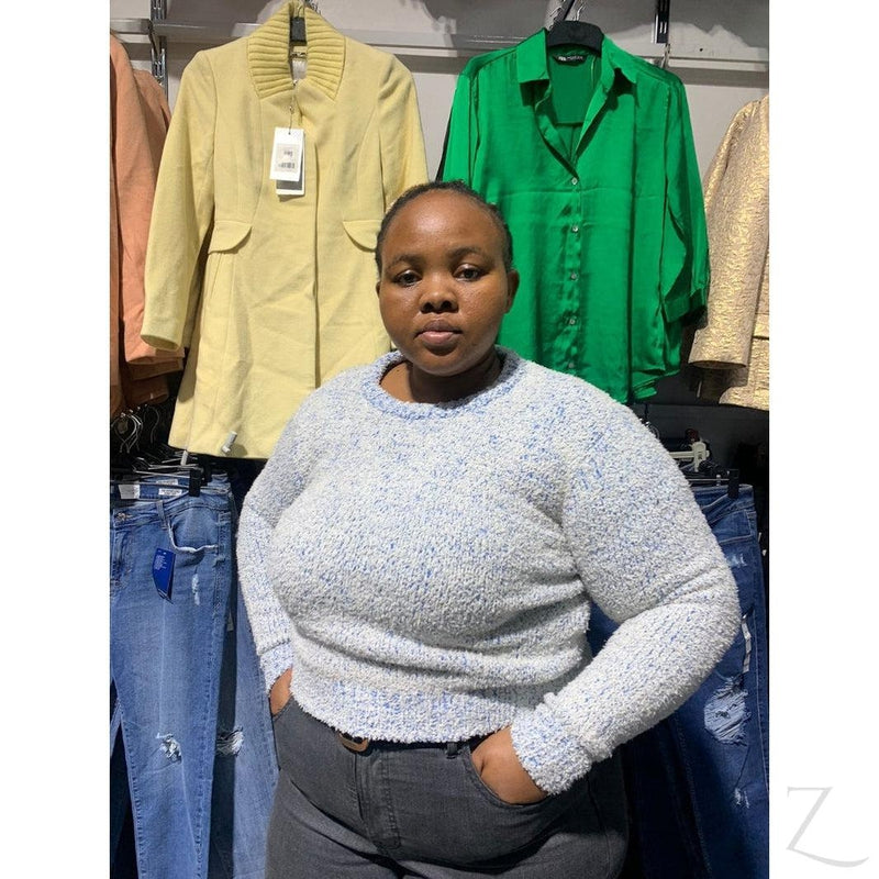Buy-Ladies Cropped Woolly Sweater | Plain | "Ria"-Online-in South Africa-on Zalemart