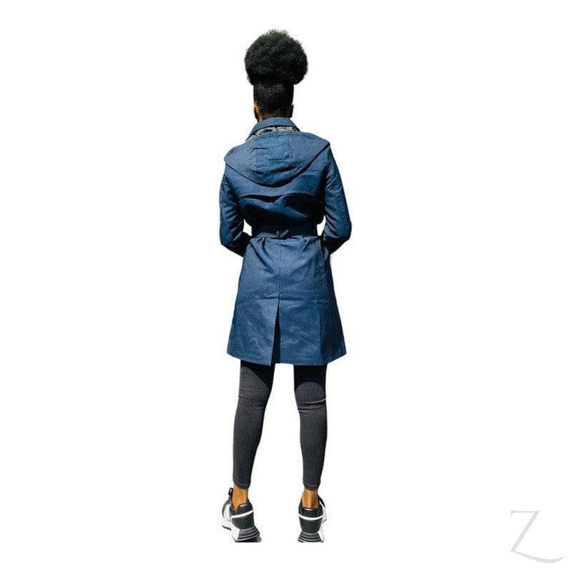 Buy-Ladies Double Breasted Hooded Trench Coat | Water Repellent | "Zia"-Online-in South Africa-on Zalemart