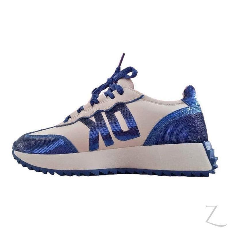 Buy-Ladies Everyday Chunky Sneakers | Lace Up | "Shaka" - B Grade-Blue & White-2.5-Online-in South Africa-on Zalemart