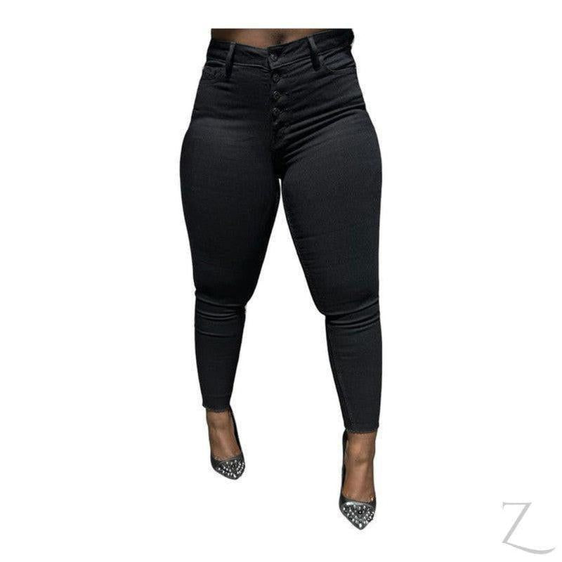 Buy-Ladies Extra High Rise Super Skinny Super Stretchy Strong Denim Jeans | Cropped | "Samina"-Online-in South Africa-on Zalemart