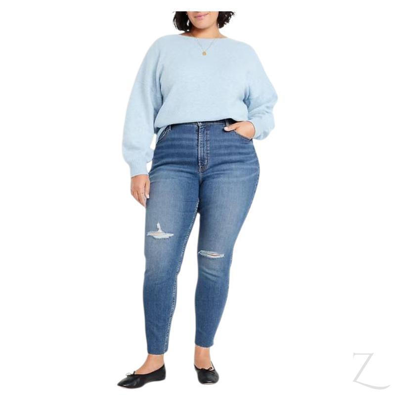 Buy-Ladies Extra High Rise Super Skinny Super Stretchy Super Strong Denim Jeans | Ripped | "Samina" - B Grade-Online-in South Africa-on Zalemart