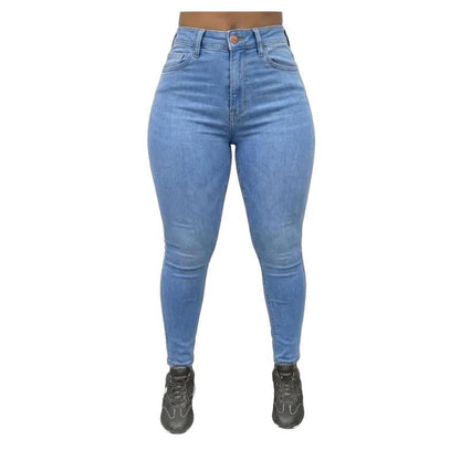 Buy-Ladies Extra High Rise Super Stretchy Super Skinny Strong Denim Jeans | One Size Fits 4 | "Futhi" - A Grade-Light Blue-XXS (30-36)-Online-in South Africa-on Zalemart