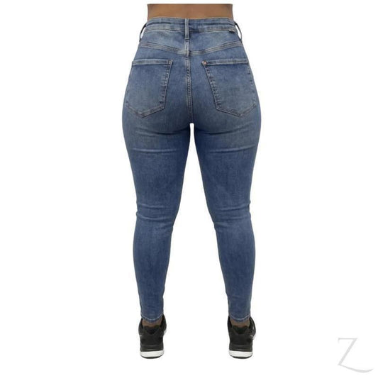 Buy-Ladies Extra High Rise Super Stretchy Super Skinny Strong Denim Jeans | One Size Fits 4 | "Futhi" - B Grade-Online-in South Africa-on Zalemart