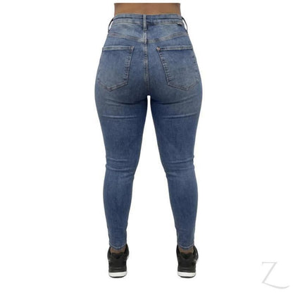 Buy-Ladies Extra High Rise Super Stretchy Super Skinny Strong Denim Jeans | One Size Fits 4 | "Futhi" - B Grade-Online-in South Africa-on Zalemart