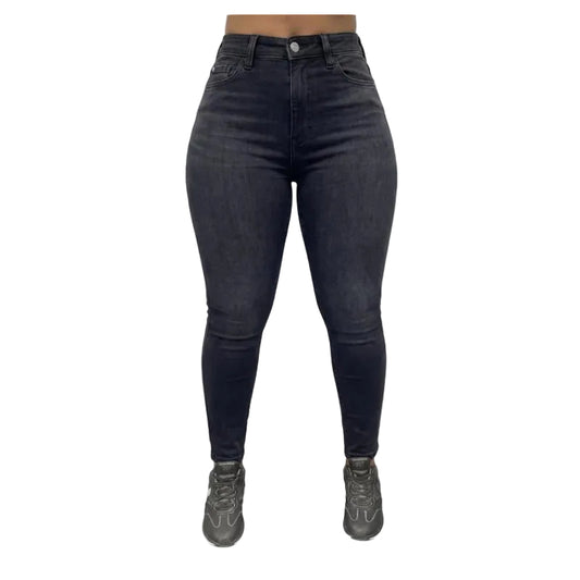 Buy-Ladies Extra High Rise Super Stretchy Super Skinny Strong Denim Jeans | One Size Fits 4 | "Futhi" - C Grade Rejects-Charcoal Grey-XXS (30-36)-Online-in South Africa-on Zalemart