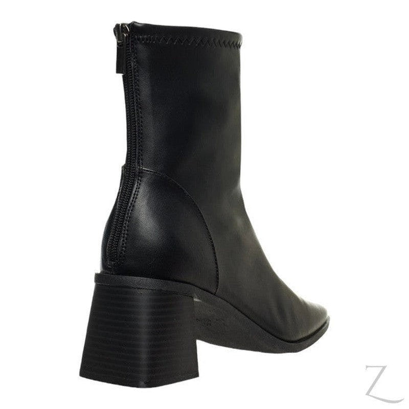 Buy-Ladies Faux Leather Ankle Boots | Block Heel | "Oola"-Online-in South Africa-on Zalemart