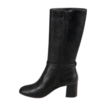 Buy-Ladies Faux Leather Block Heel Boots | High Calf | "Khanya"-Online-in South Africa-on Zalemart